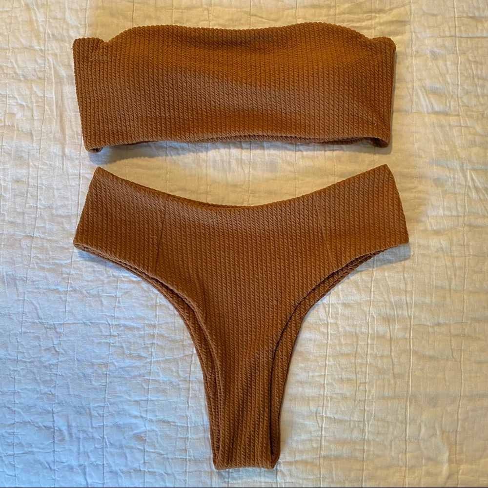 Womens strapless bandeau bikini